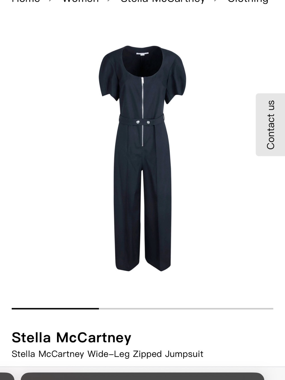 Gorgeous Stella McCartney Black Wide-Leg short Sleeve Jumpsuit